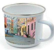Taza vintage de aluminio
